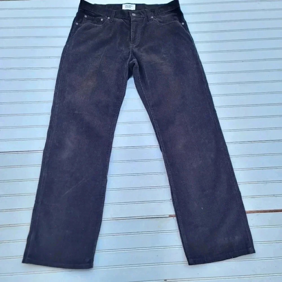 Old Navy Straight Leg Pants Men's 34x32 Flat Front Brown Corduroy Jeans - Picture 1 of 9